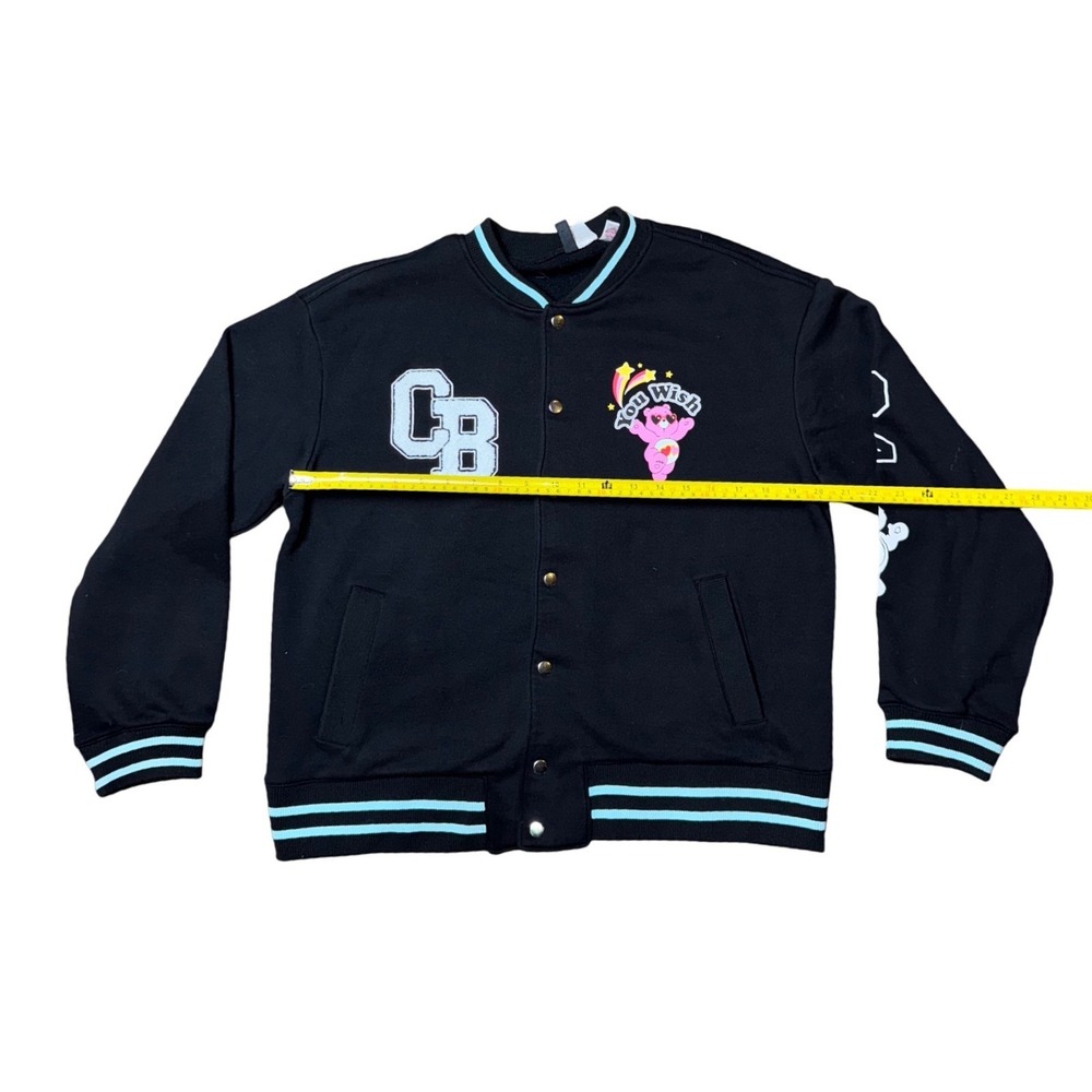 Care Bears You Wish Varsity Jacket Black CB 1984 Graphic Womens Sz Small - Picture 7 of 14